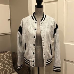 Forever 21 Black/White Varsity Athletic Jacket